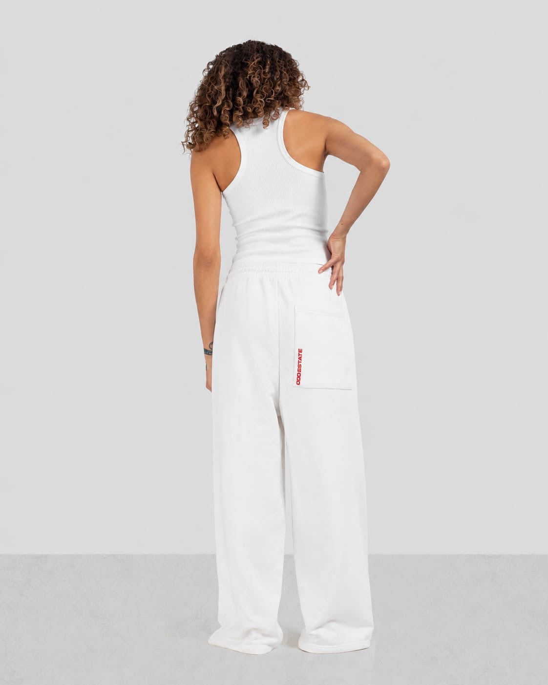 ODD 01 Sweatpants - White x Red - Unisex