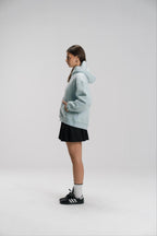 Boxy Fit Hoodie - Light Blue - Unisex