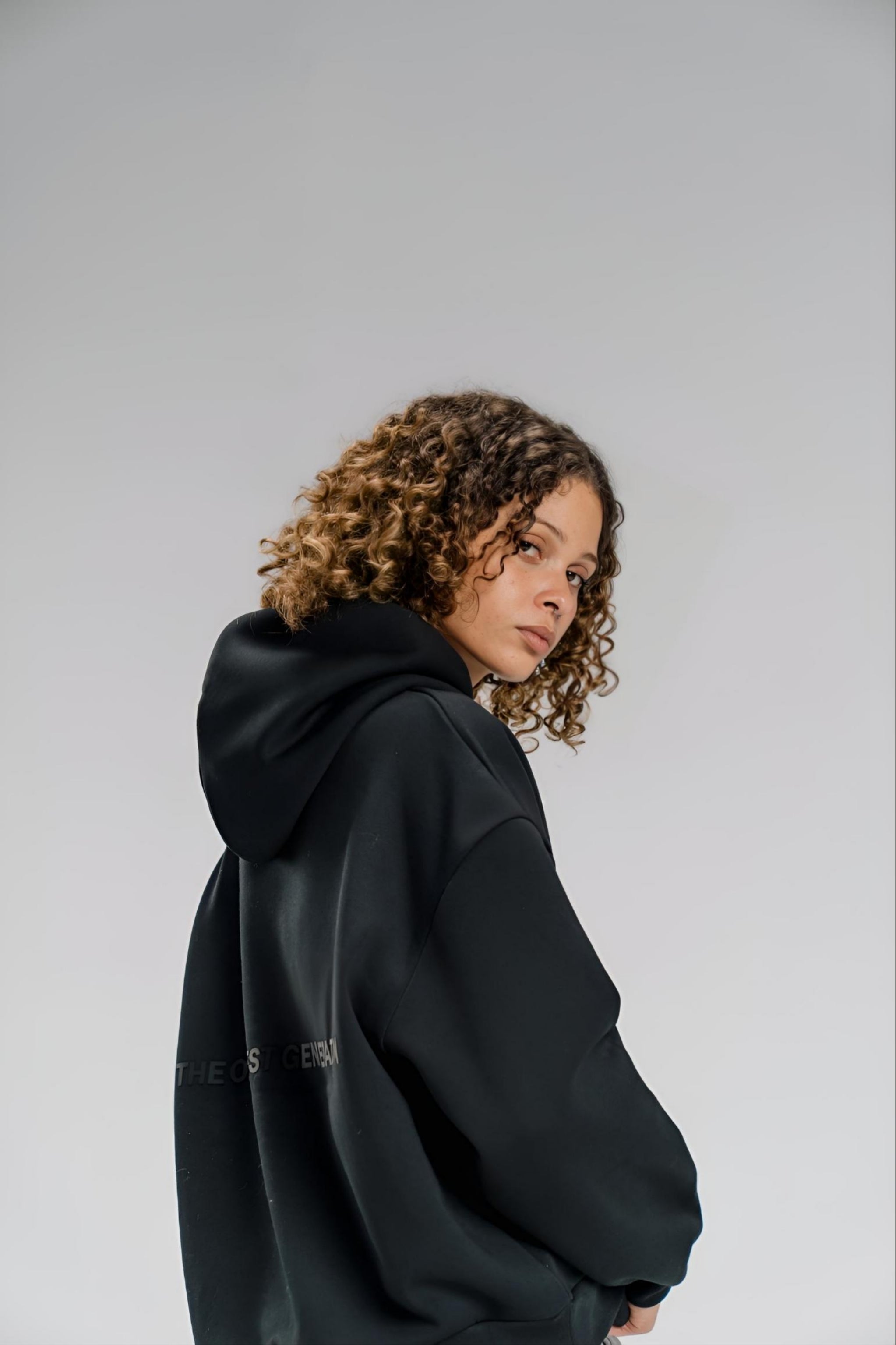 Boxy Fit Hoodie - Black - Unisex