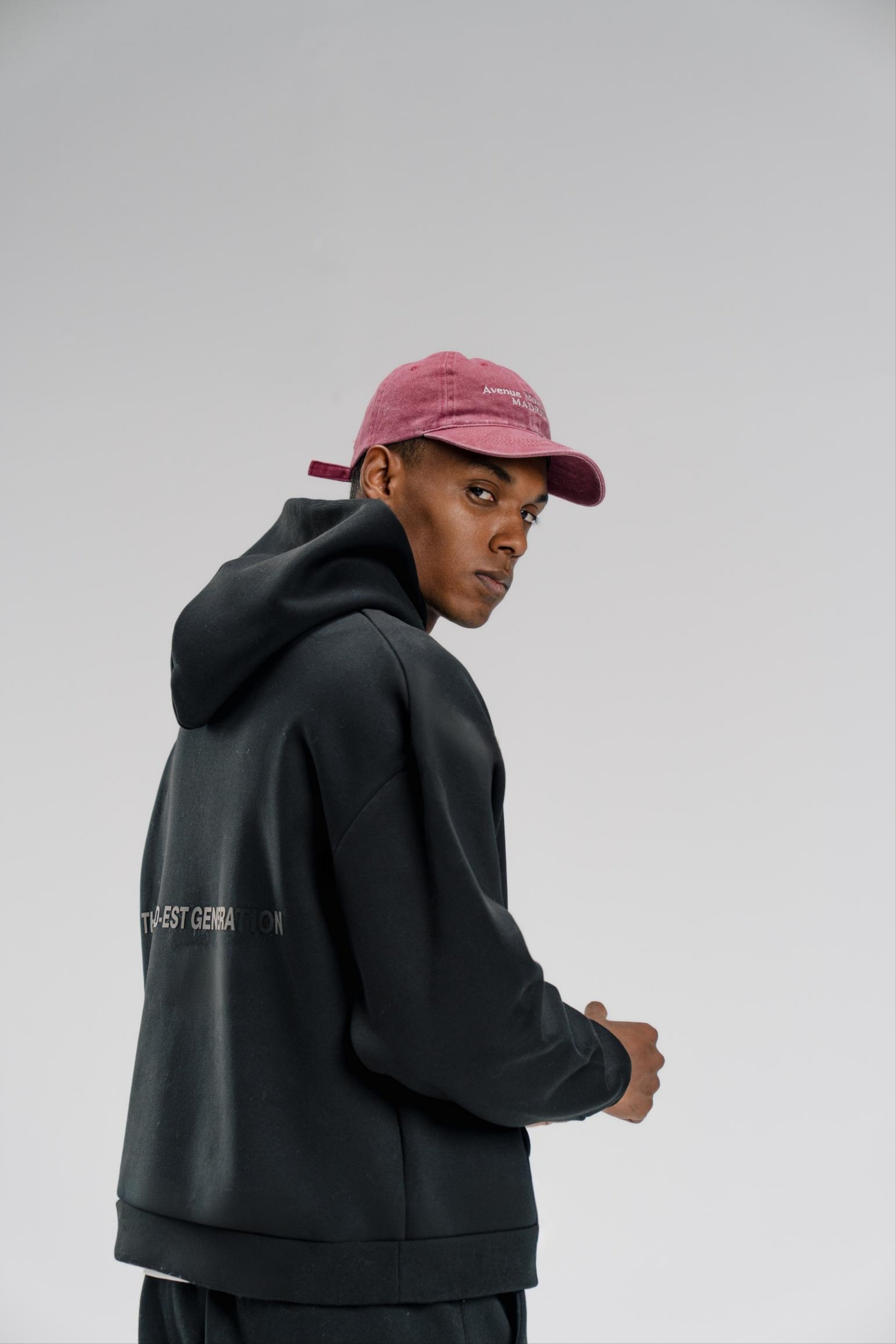 Boxy Fit Hoodie - Black - Unisex