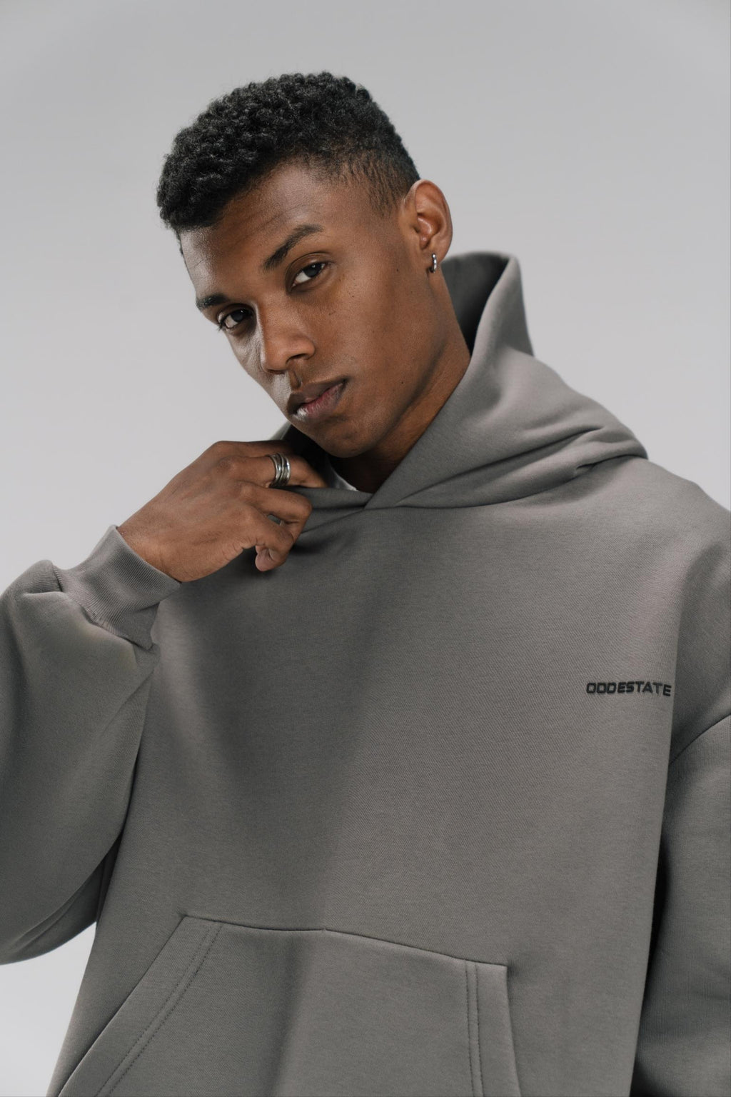 Boxy Fit Hoodie - Charcoal - Unisex