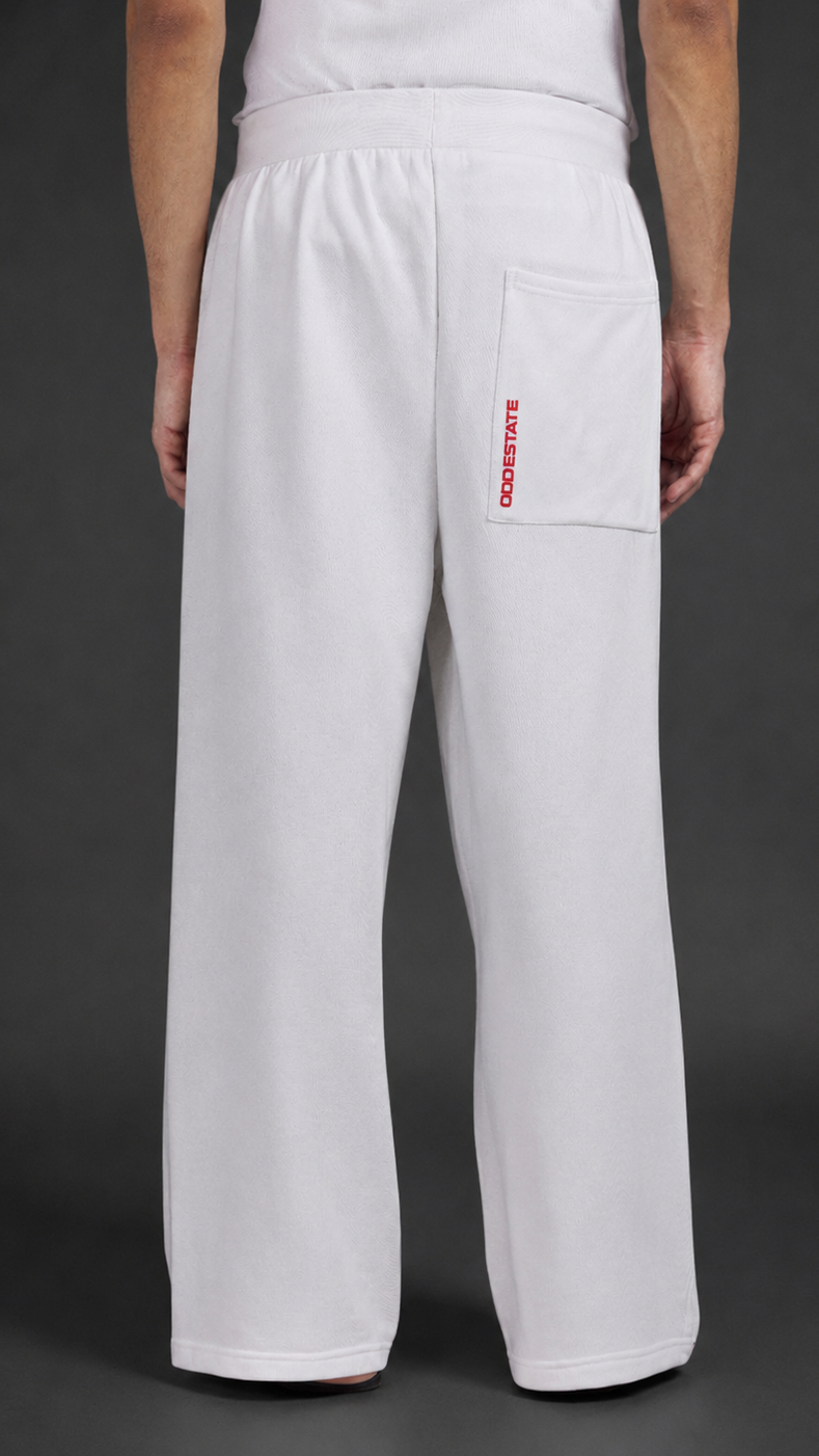ODD 01 Sweatpants - White x Red - Unisex