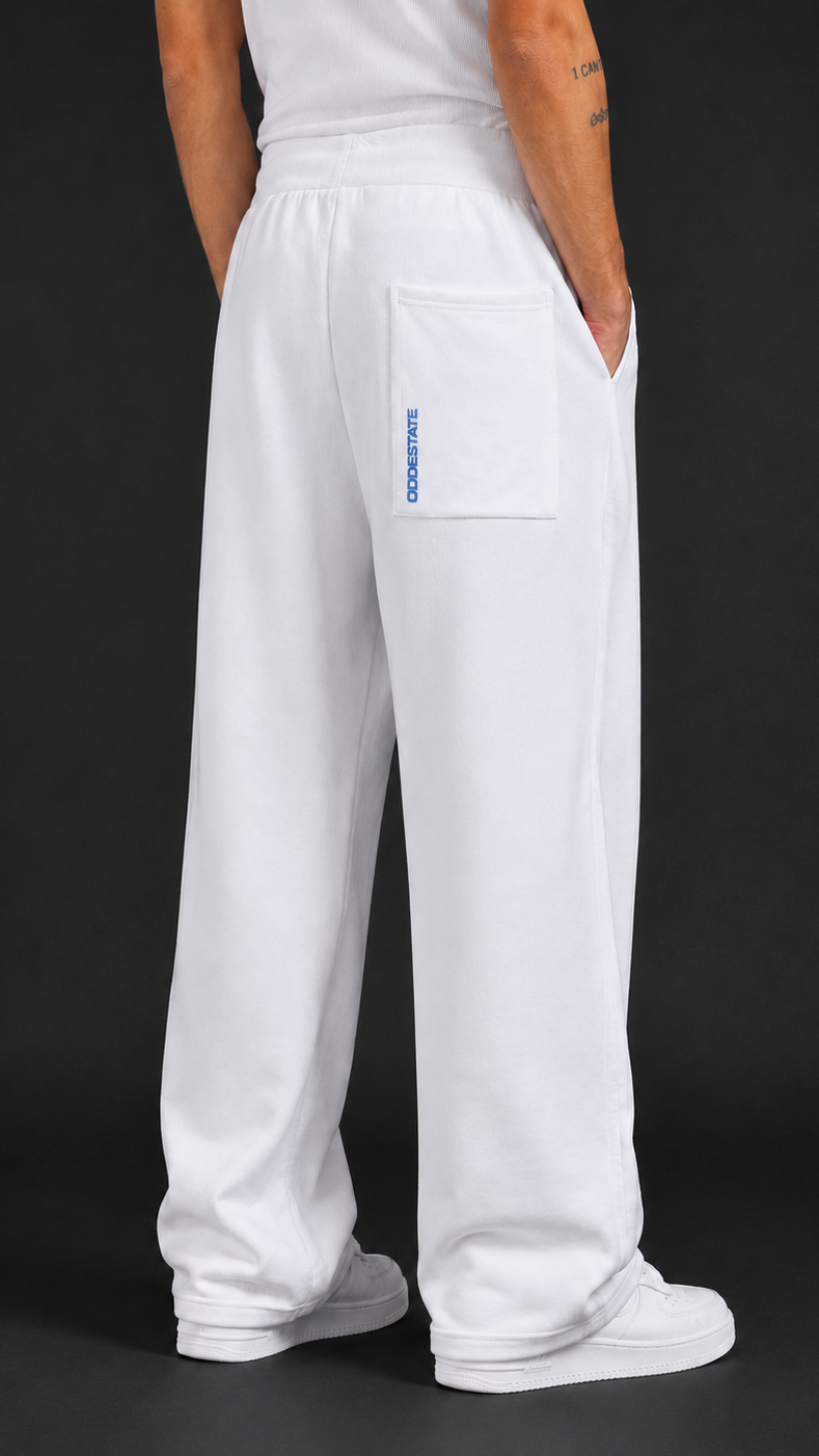 ODD 01 Sweatpants - White x Blue - Unisex