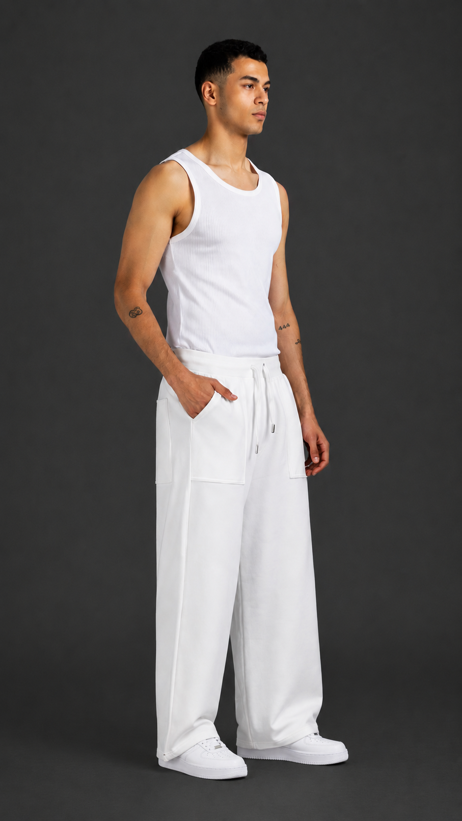 ODD 01 Sweatpants - White x Blue - Unisex