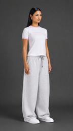 Baby Tee - White x Pink - Women