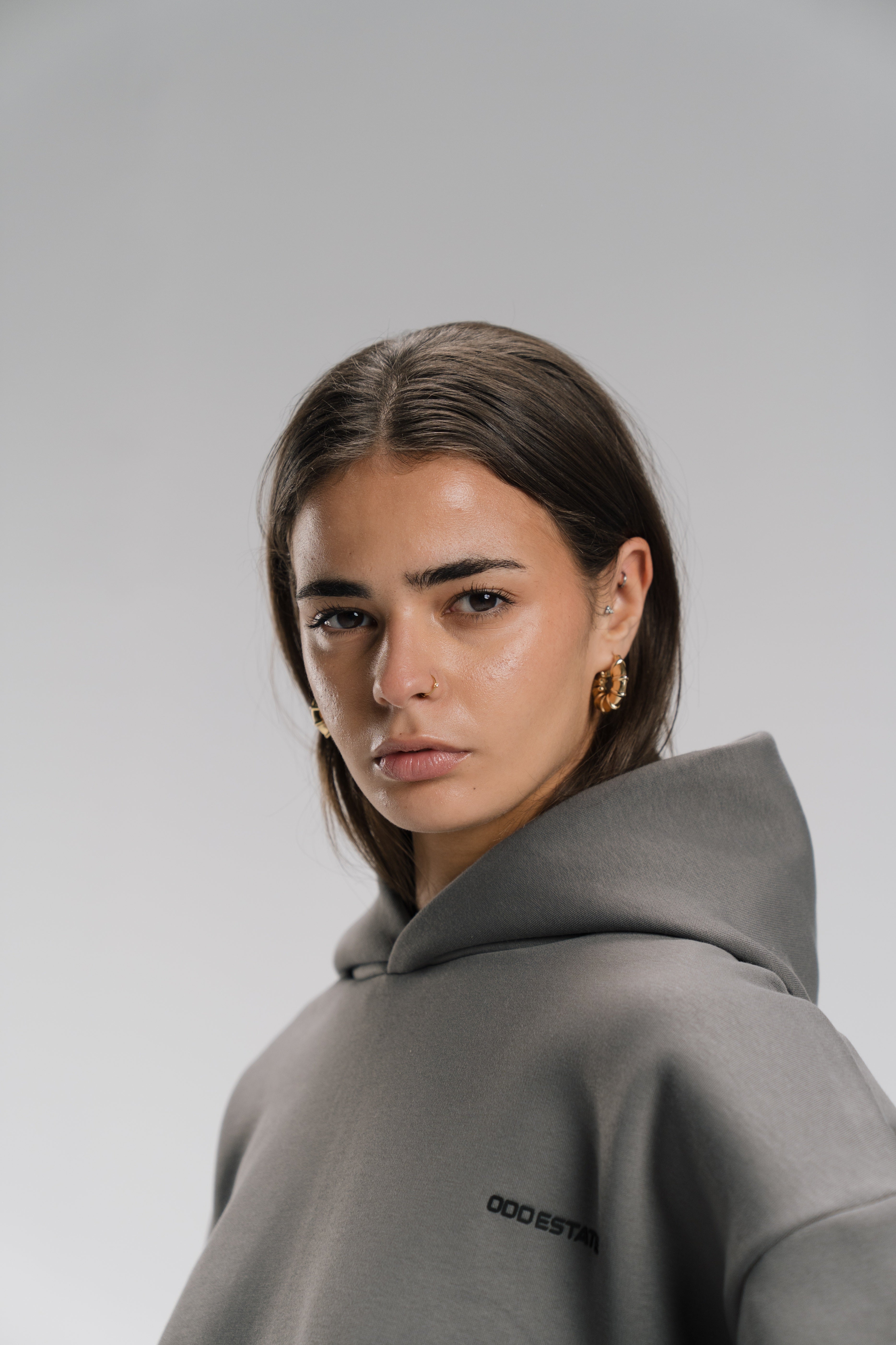 Boxy Fit Hoodie - Charcoal - Unisex