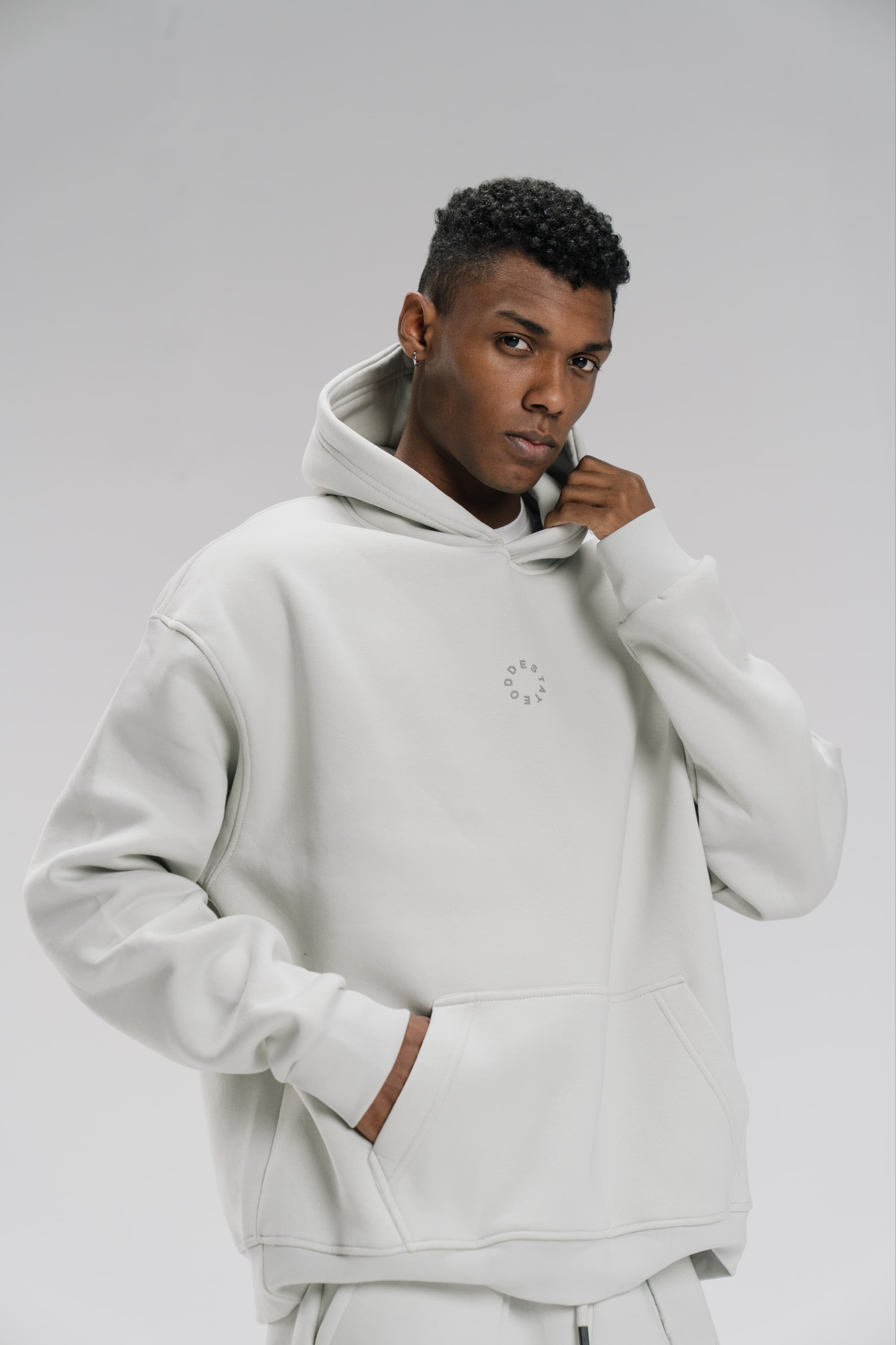 Oversized Hoodie - Silver - Unisex