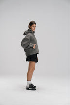 Boxy Fit Hoodie - Charcoal - Unisex