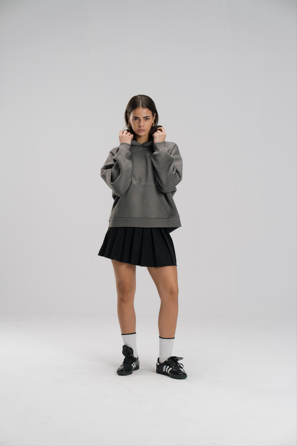 Boxy Fit Hoodie - Charcoal - Unisex