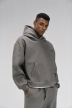 Boxy Fit Hoodie - Charcoal - Unisex
