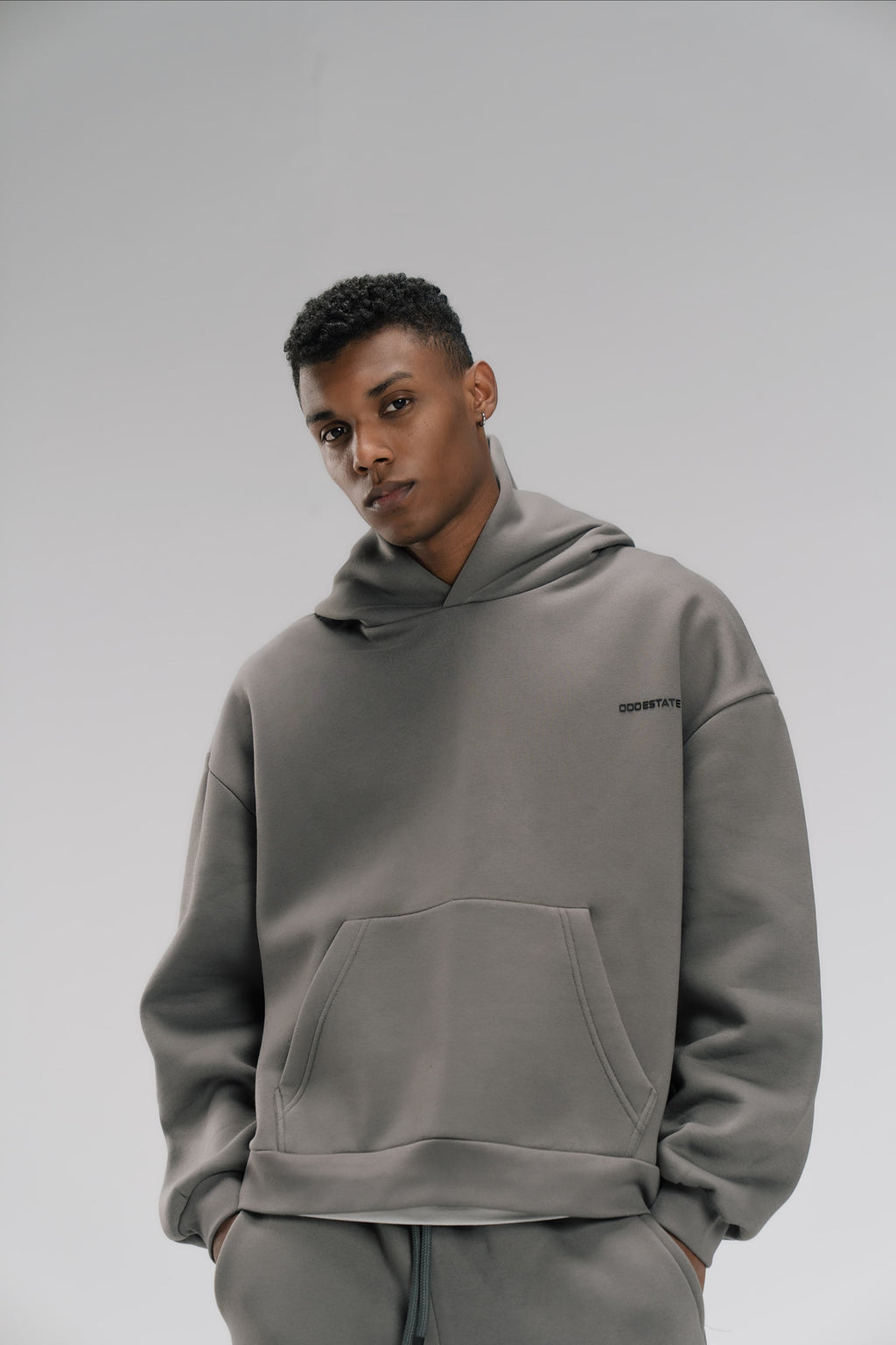 Boxy Fit Hoodie - Charcoal - Unisex