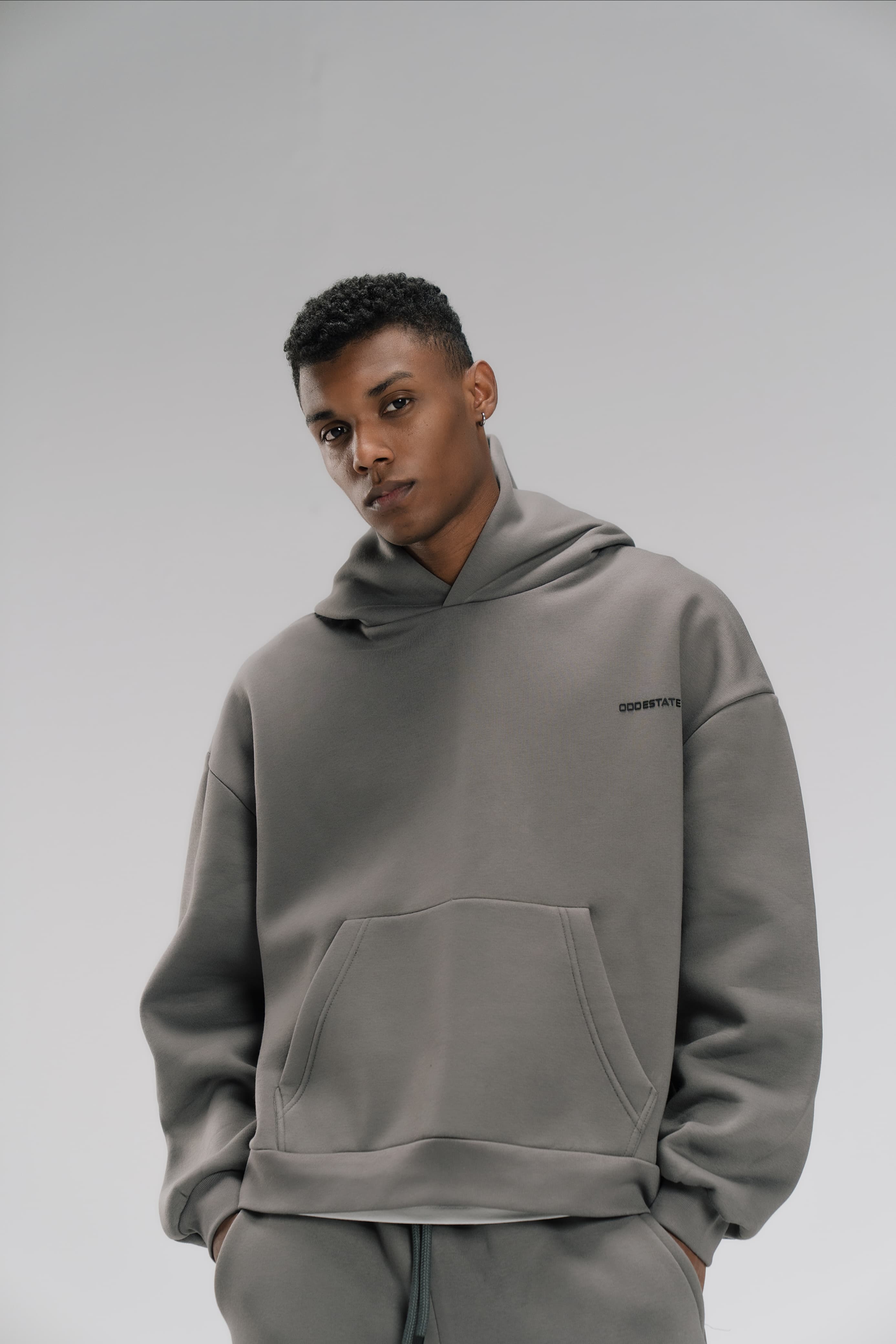 Boxy Fit Hoodie - Charcoal - Unisex