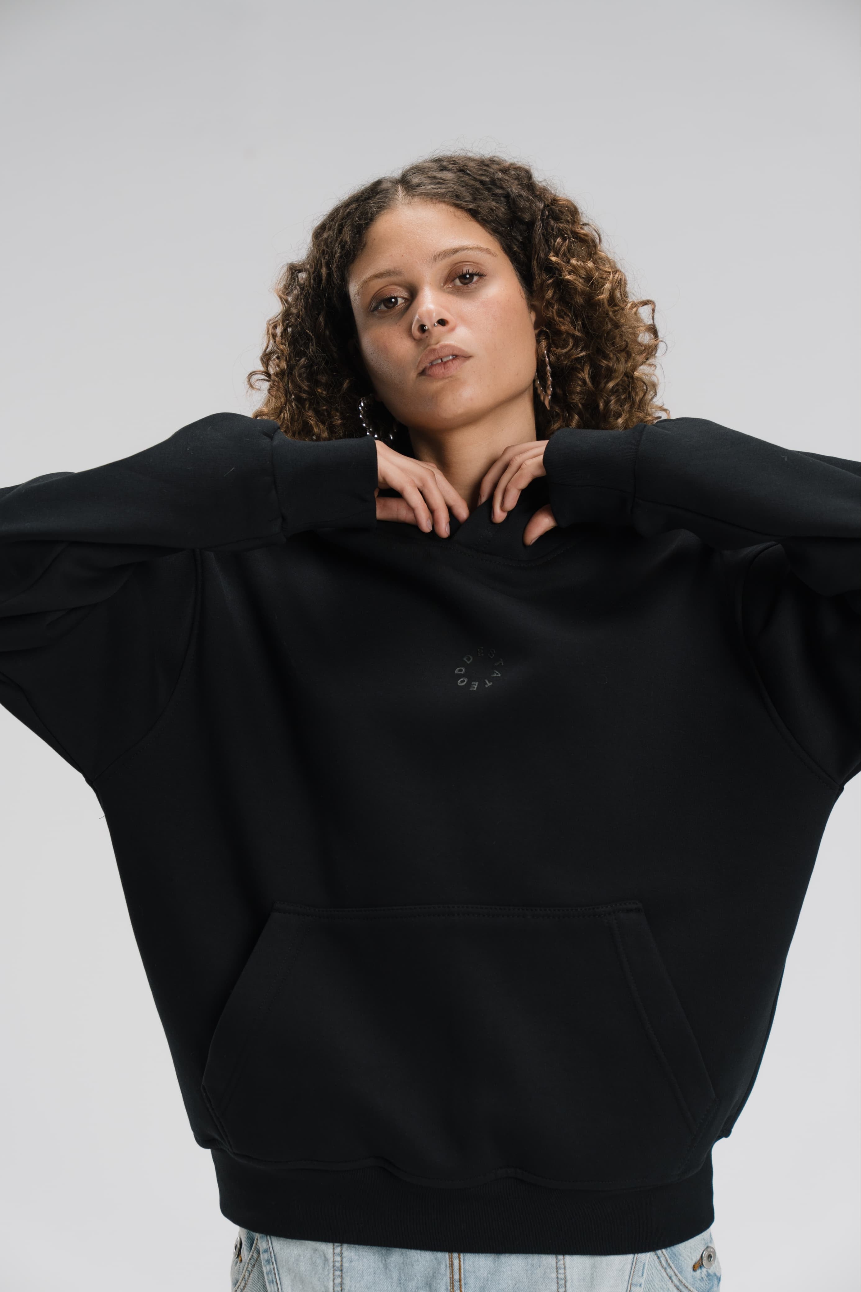 Oversized Hoodie - Black - Unisex