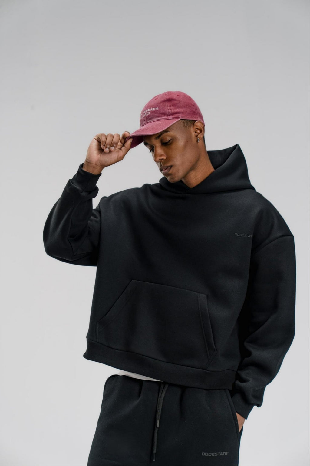 Boxy Fit Hoodie - Black - Unisex