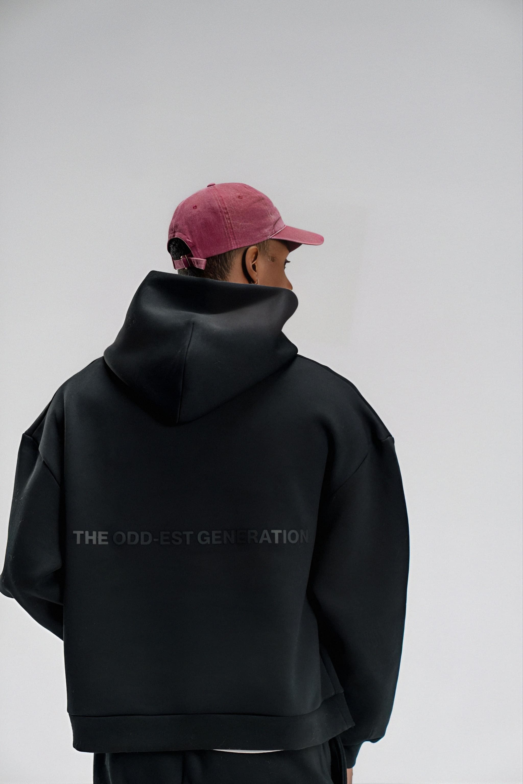 Boxy Fit Hoodie - Black - Unisex