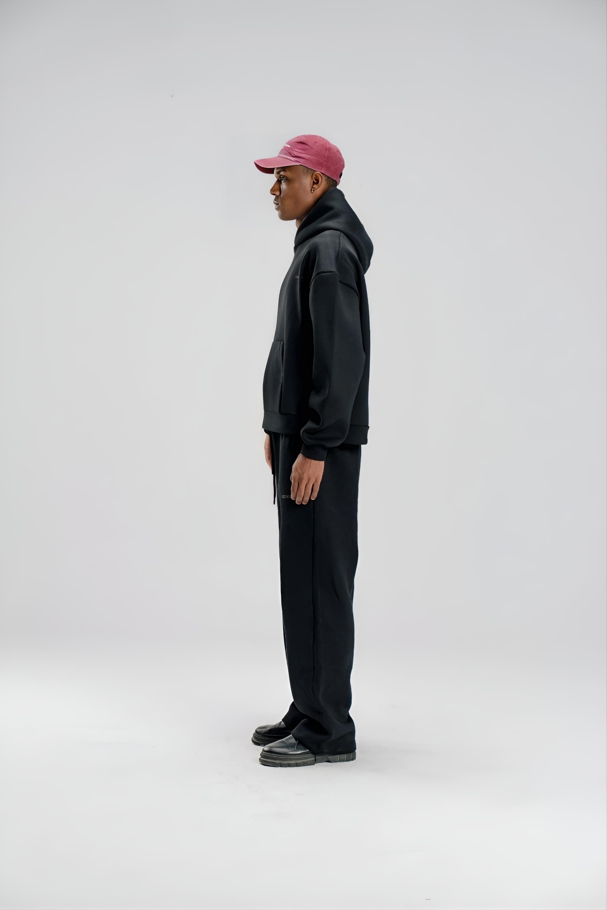 Boxy Fit Hoodie - Black - Unisex