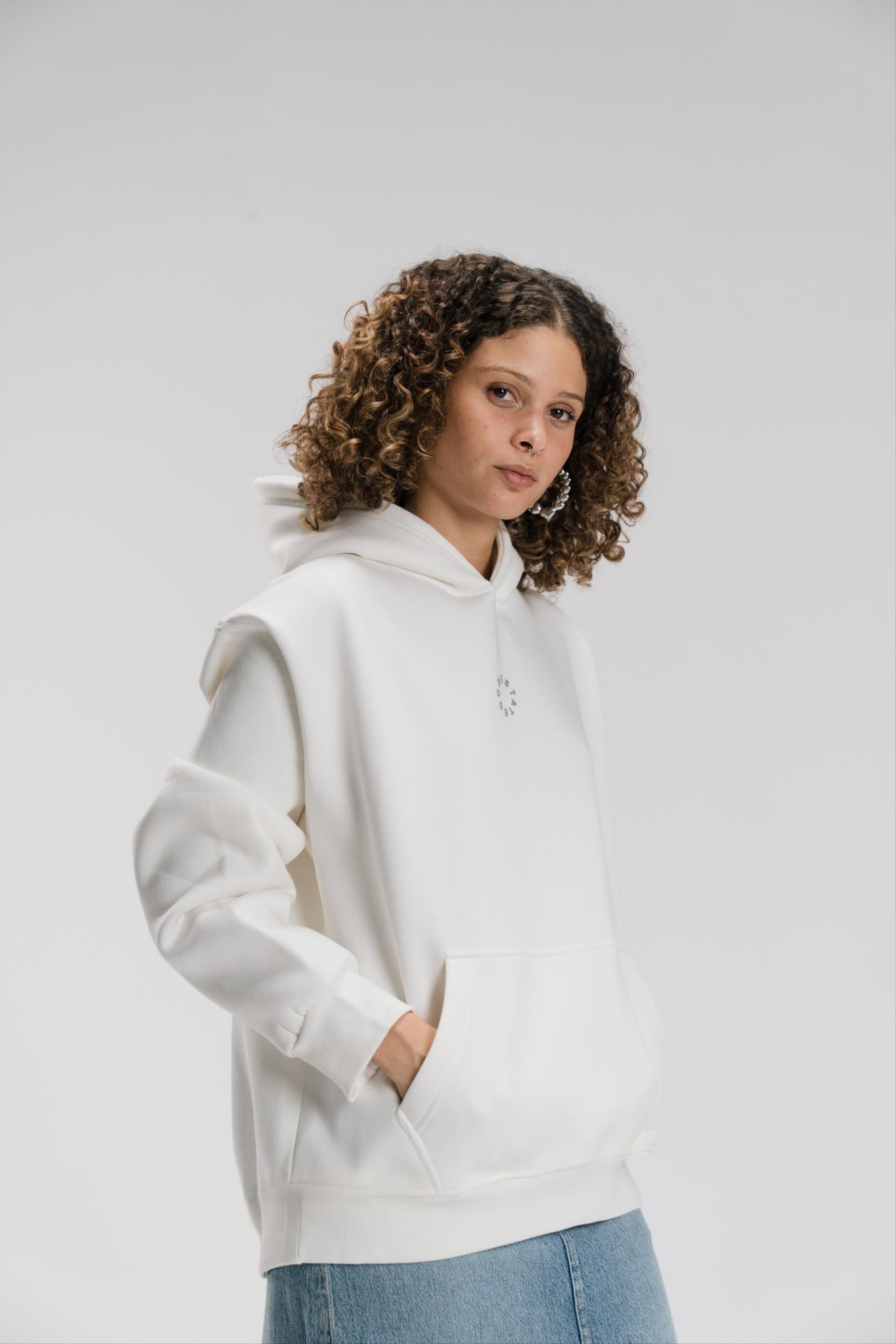 Oversized Hoodie -  Off White - Unisex