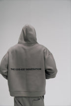 Boxy Fit Hoodie - Charcoal - Unisex