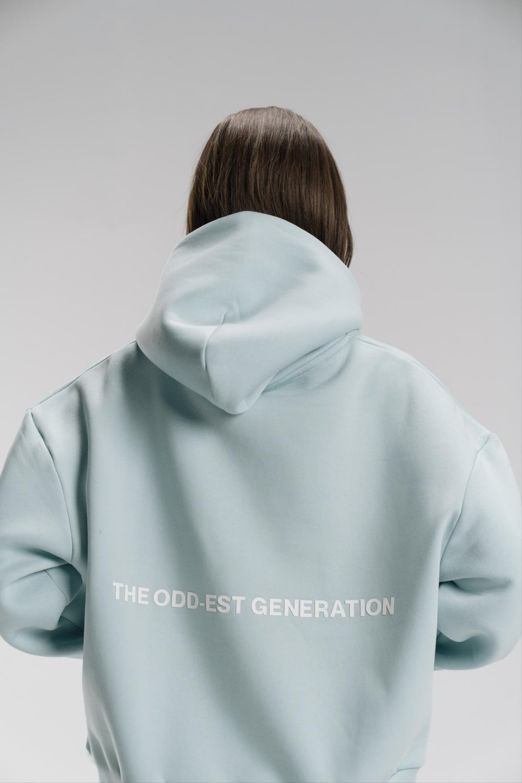 Boxy Fit Hoodie - Light Blue - Unisex