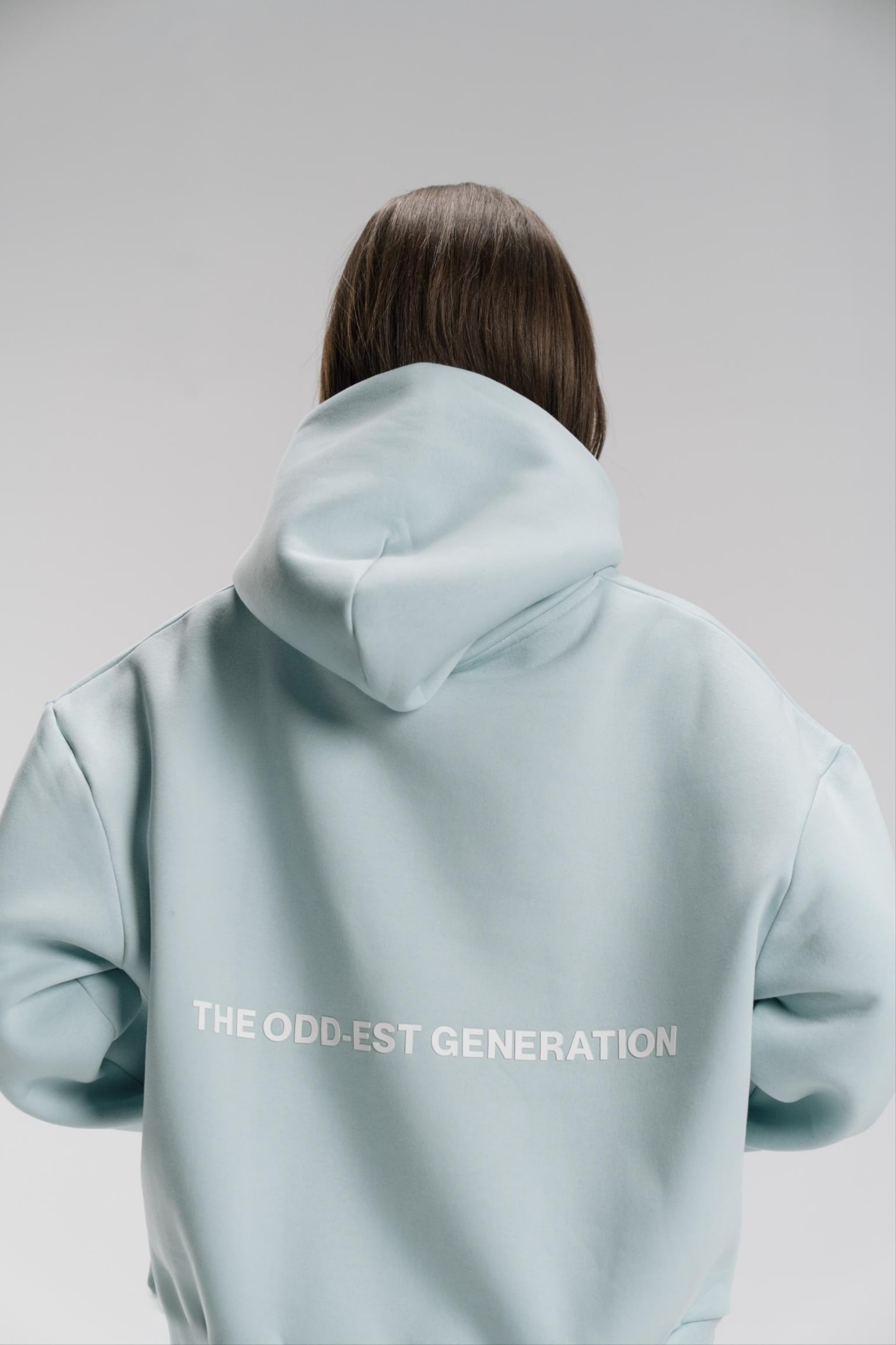 Boxy Fit Hoodie - Light Blue - Unisex