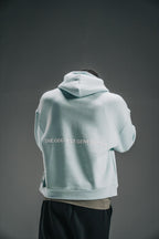 Boxy Fit Hoodie - Light Blue - Unisex