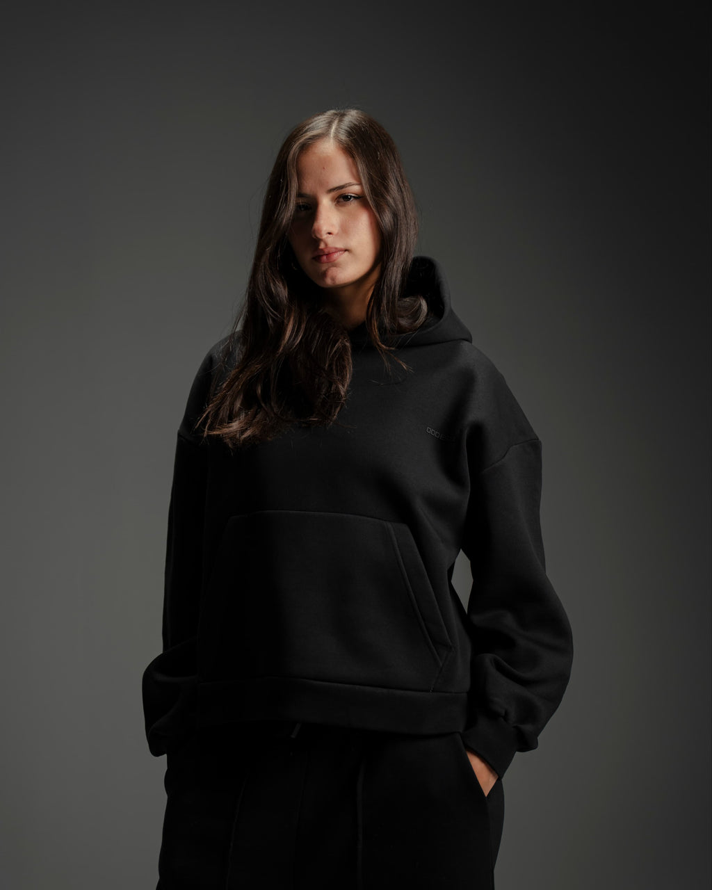 Boxy Fit Hoodie - Black - Unisex