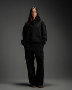 Boxy Fit Hoodie - Black - Unisex