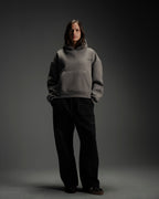 Boxy Fit Hoodie - Charcoal - Unisex