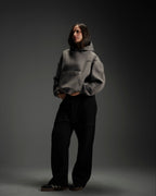 Boxy Fit Hoodie - Charcoal - Unisex