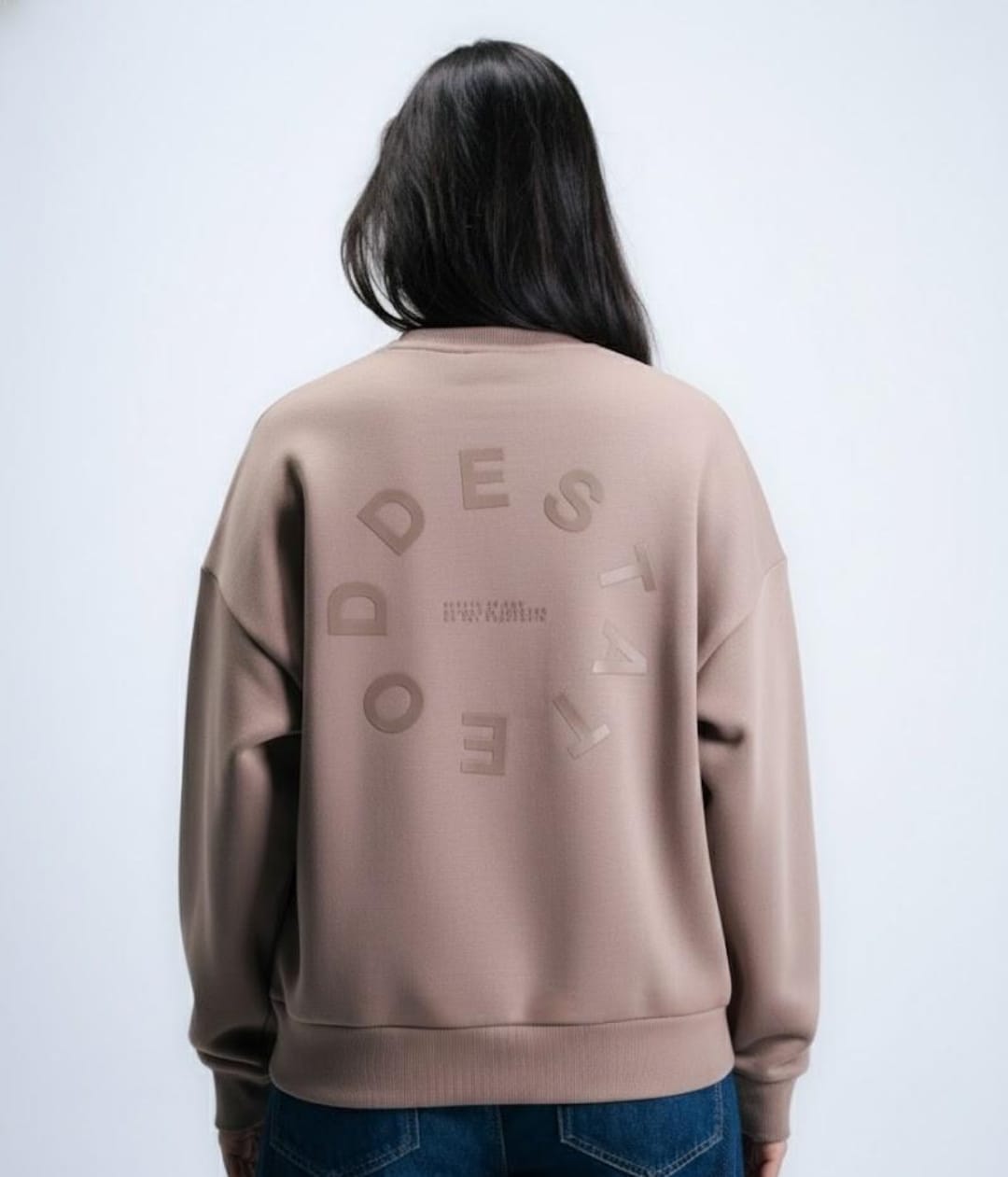 Crew Neck Hoodie - Brown - Unisex