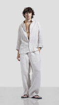 Pure Linen shirt - Beige - Men