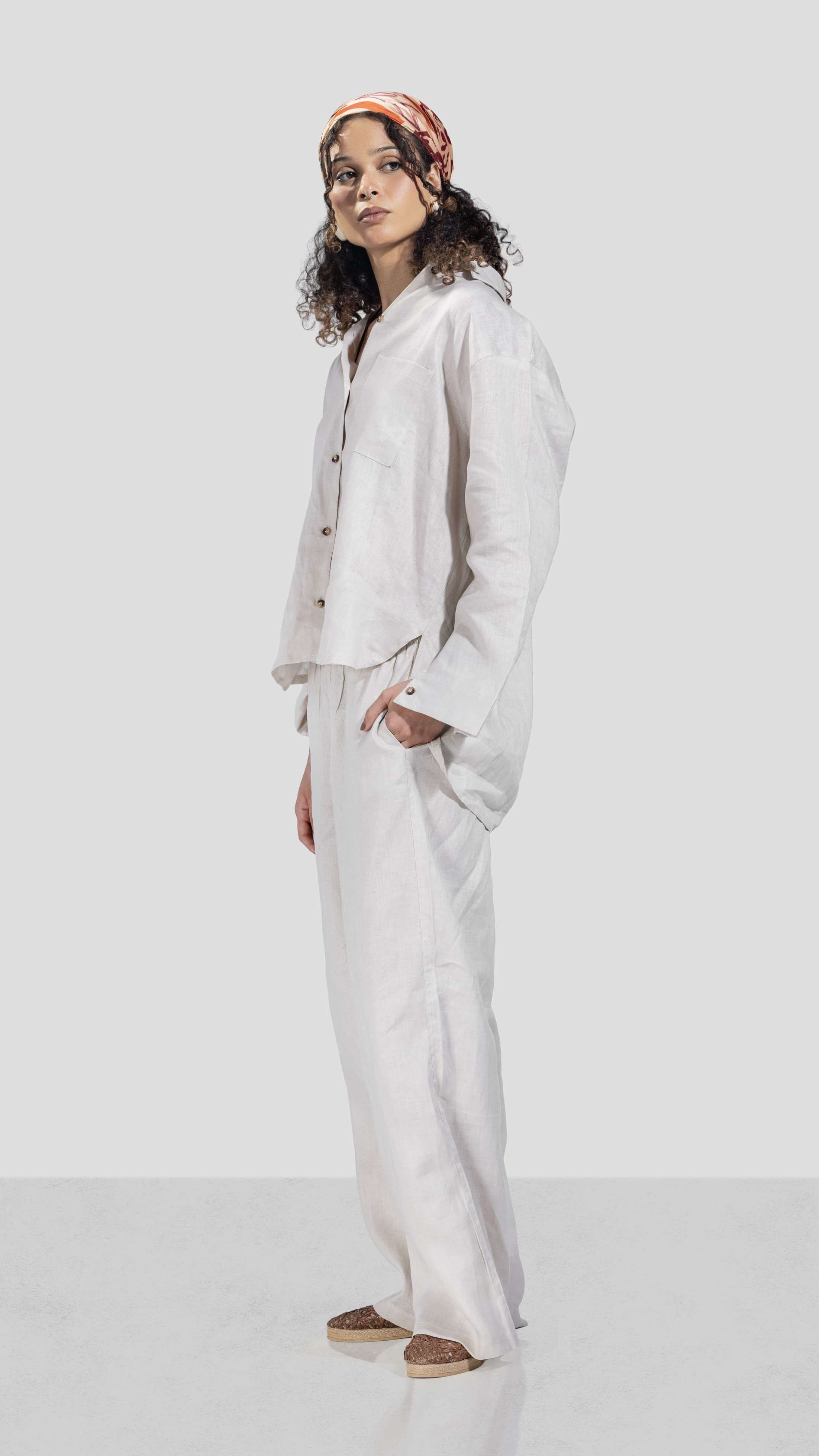 Pure Linen shirt - Beige - Women