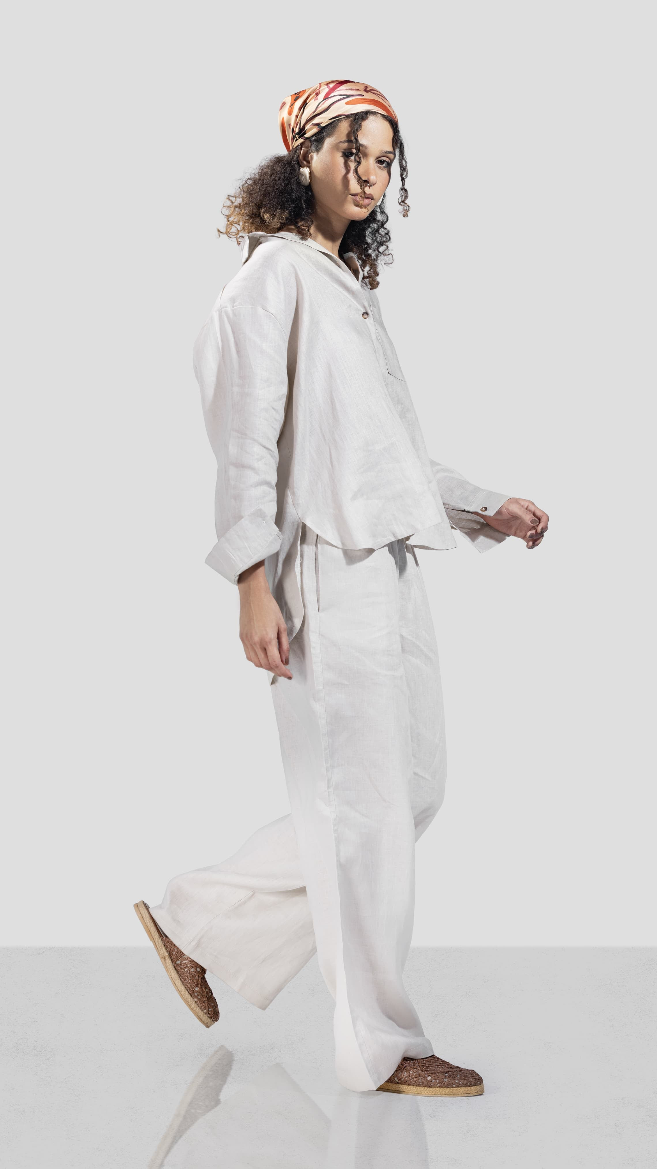 Pure Linen shirt - Beige - Women