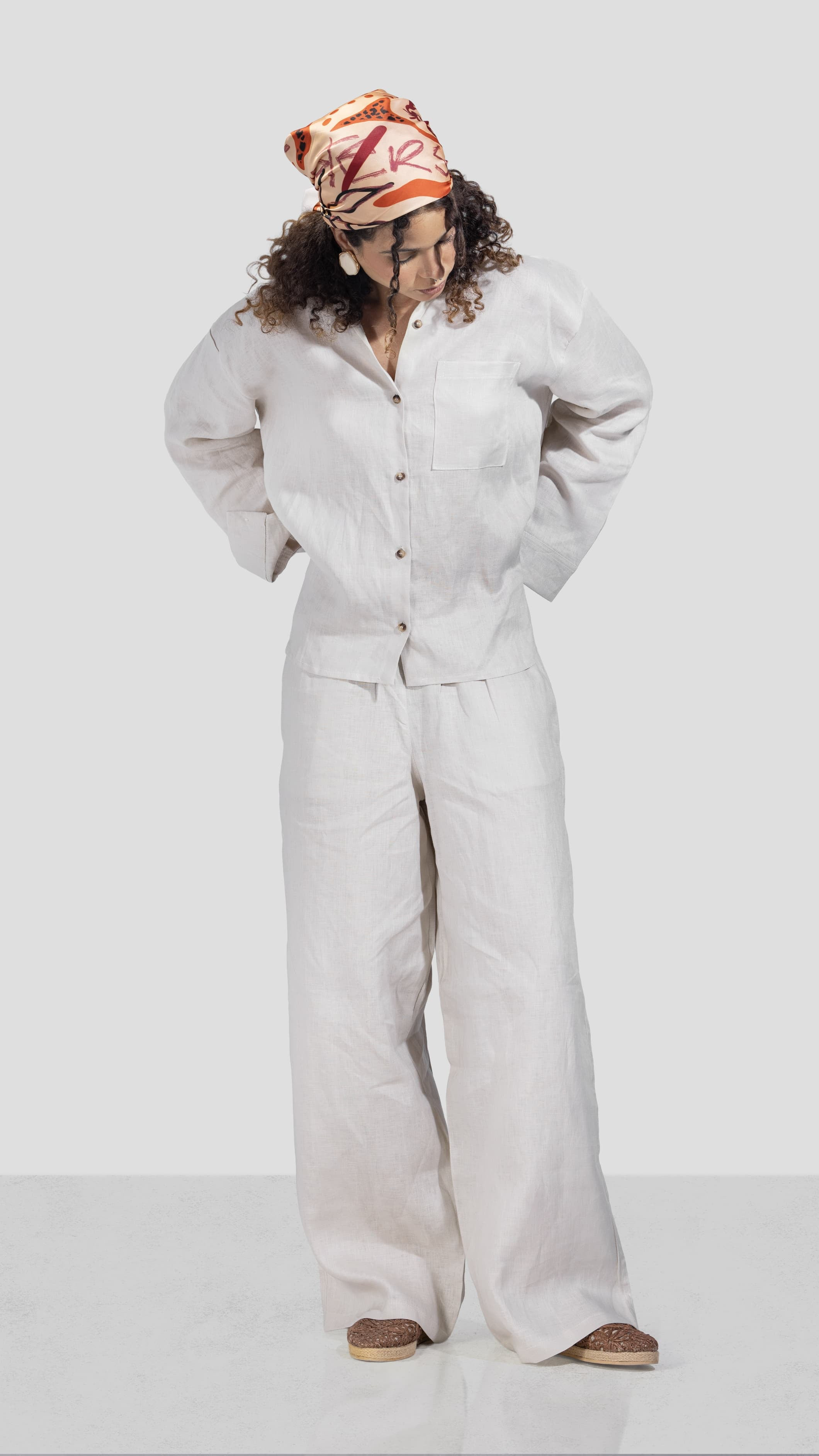 Pure Linen shirt - Beige - Women