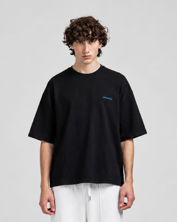 ESSENTIAL TEE - Black x Blue - Unisex