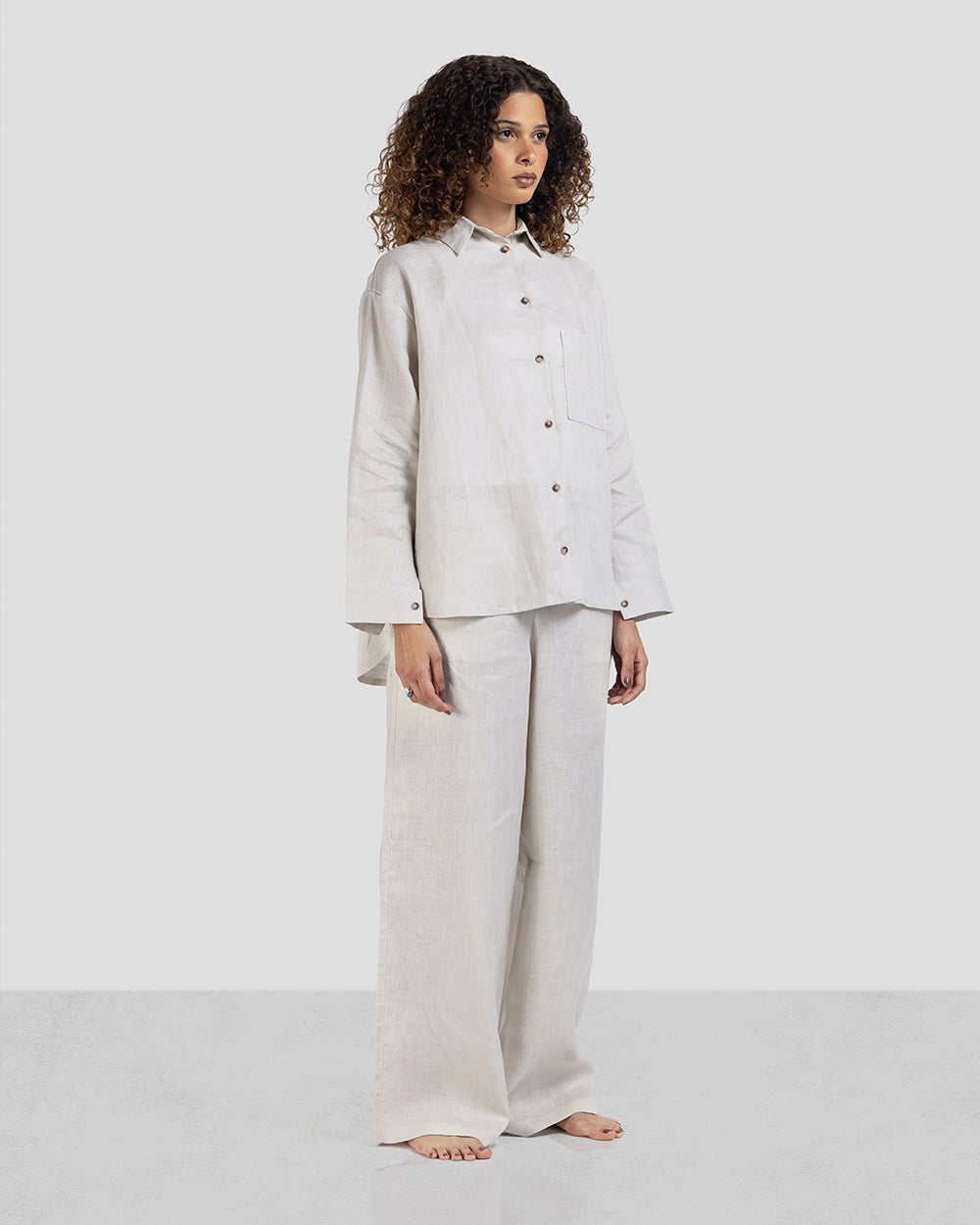 Pure Linen shirt - Beige - Women