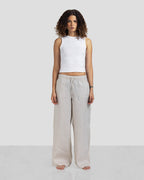 Pure Linen Pants - Beige - Women