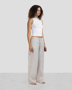 Pure Linen Pants - Beige - Women