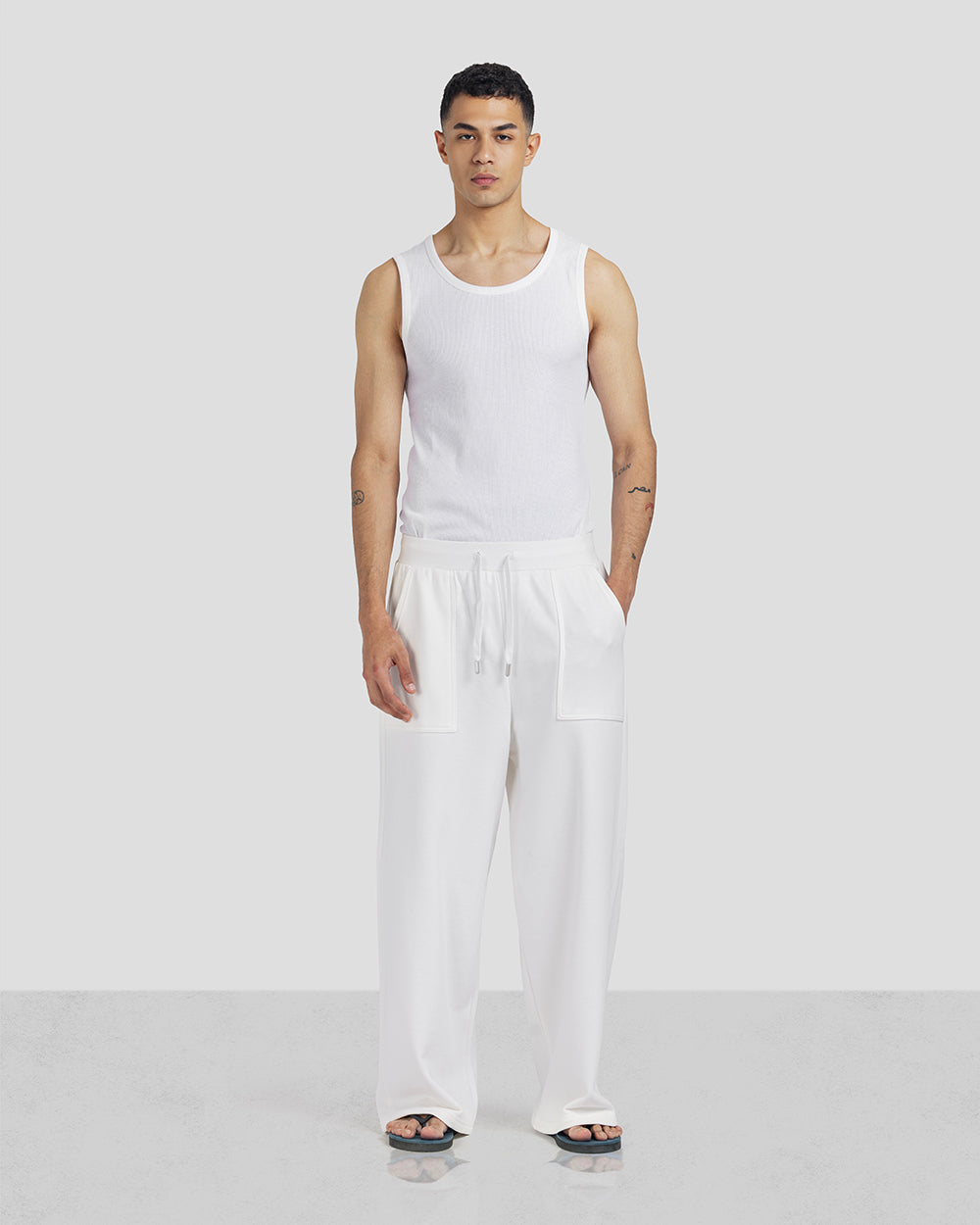 ODD 01 Sweatpants - White x Blue - Unisex