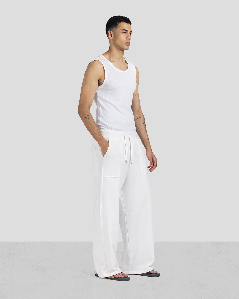 ODD 01 Sweatpants - White x Red - Unisex
