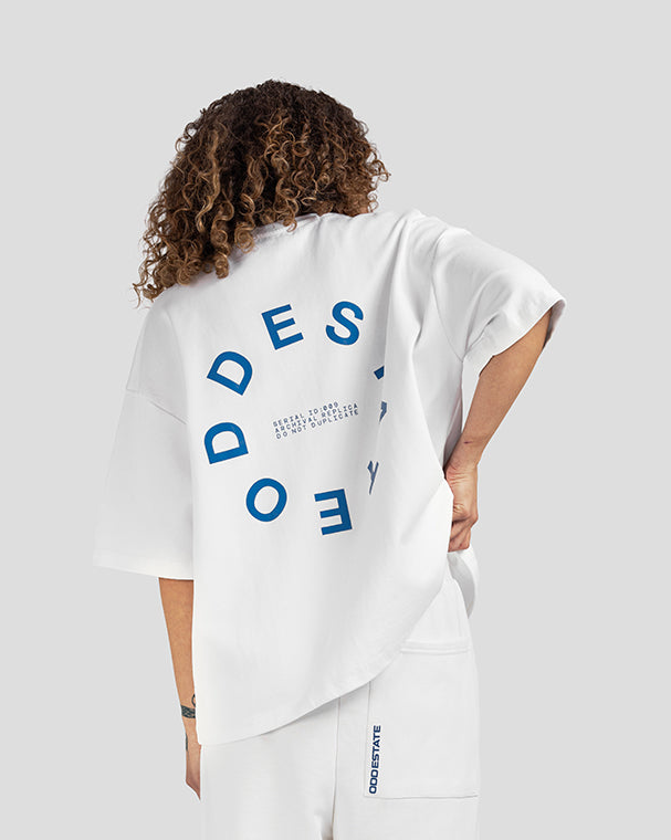 ESSENTIAL TEE - Off White x Blue - Unisex