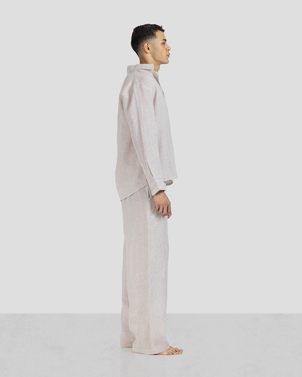 Pure Linen shirt - Beige - Men