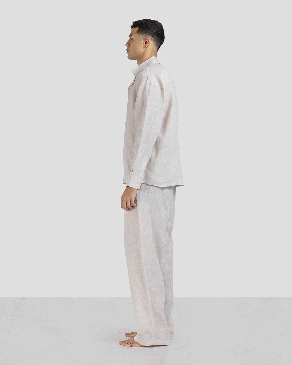 Pure Linen shirt - Beige - Men