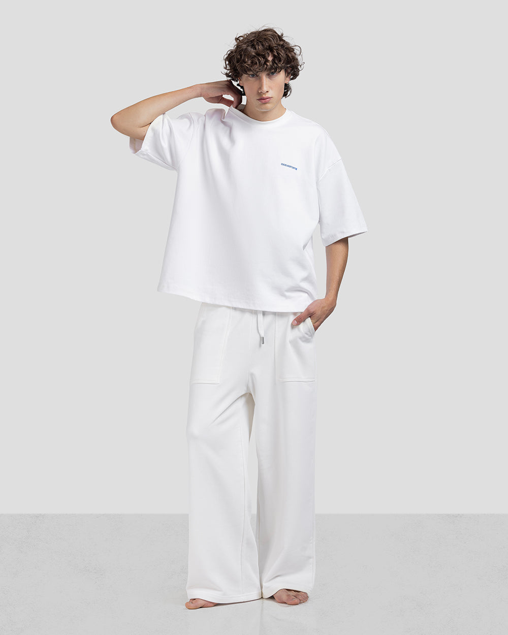 ESSENTIAL TEE - Off White x Blue - Unisex