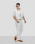 Pure Linen Pants - Beige - Men