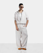 Pure Linen Pants - Beige - Men